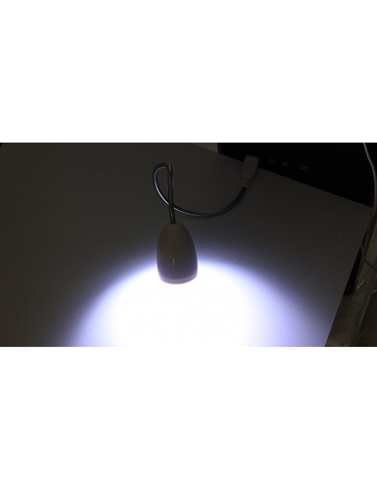 0.5W USB Powered 7-LED Flexible Neck White Light Reading Lamp