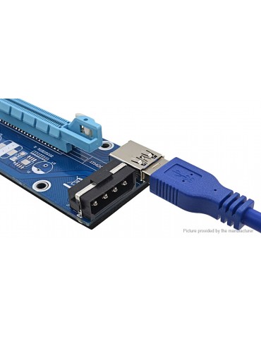 PCIe 1X to 16X Riser Card Extension Cable Converter for Bitcoin Miner (60cm)