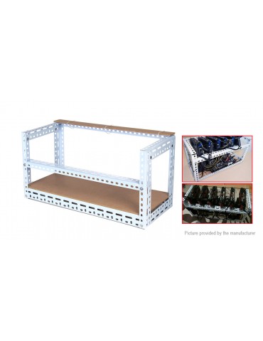 6-GPU Steel Stackable Mining Rig Open Air Frame Case