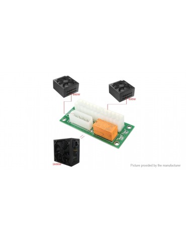 4-pin Dual Power Supply Sync Starter Adapter Connector Relay Extender Cable Card